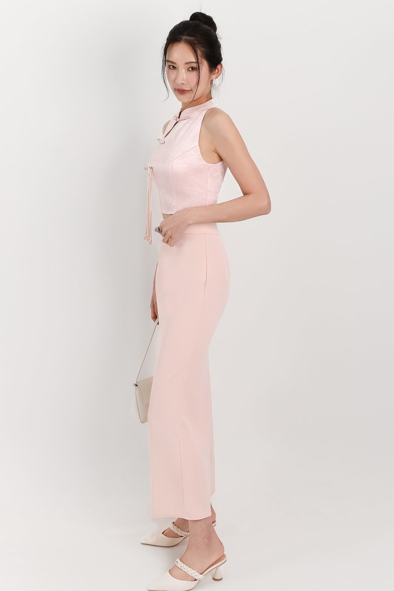 Cece Cheongsam Top in Pastel Pink Cece Cheongsam Top in Pastel Pink