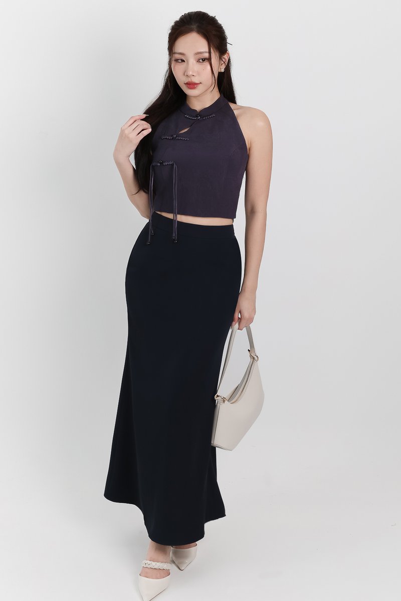 DEFECT | Mindie Mermaid Skirt in Midnight ( Regular Length ) in XXS