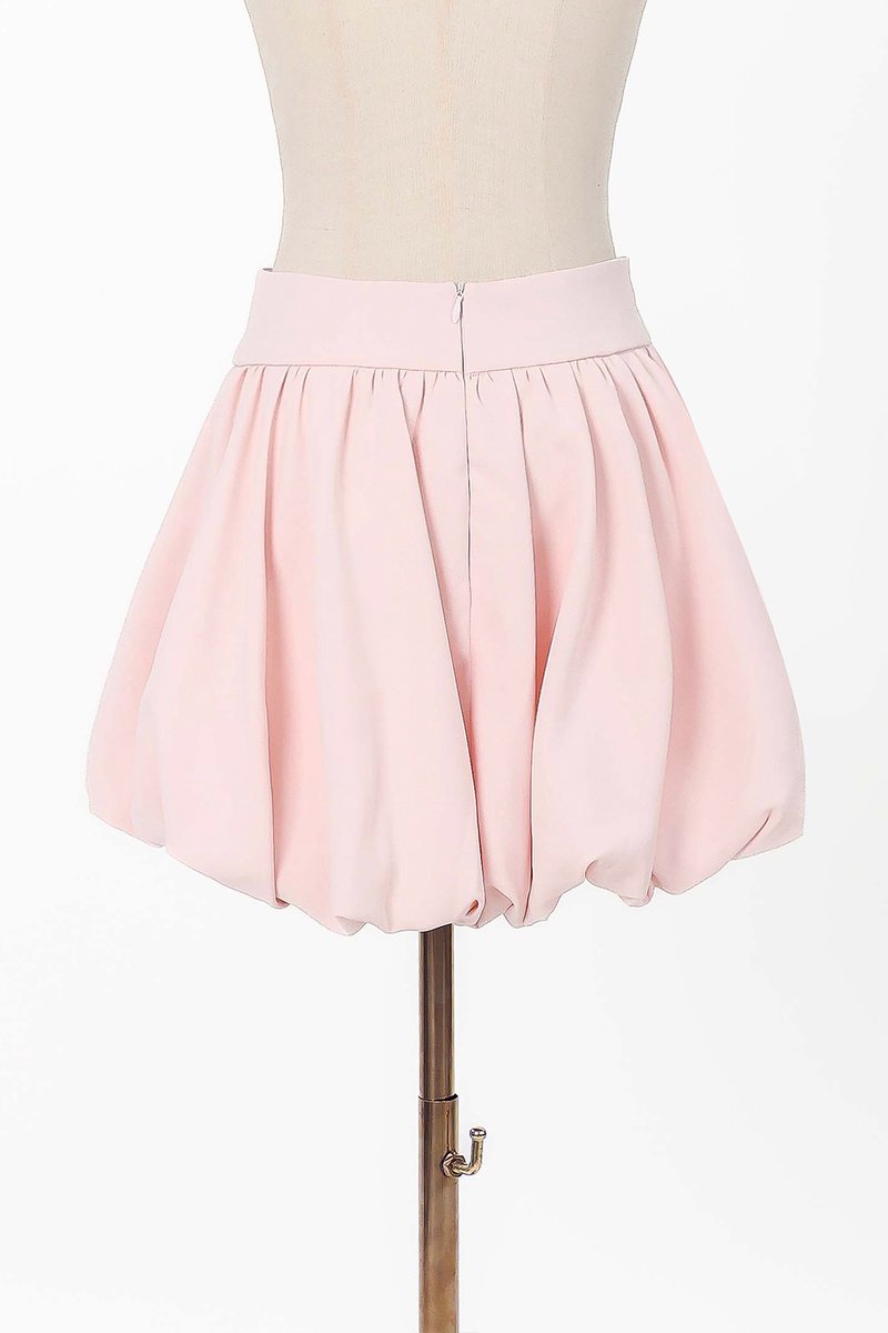 RESTOCKS | Clarie Co-ord Bubble Skorts V2 in Pastel Pink