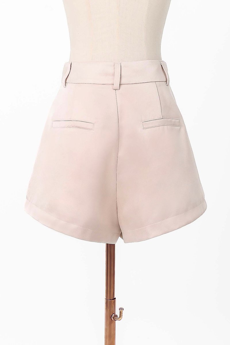 Colene Co-ord Flare Shorts in Champagne Blush