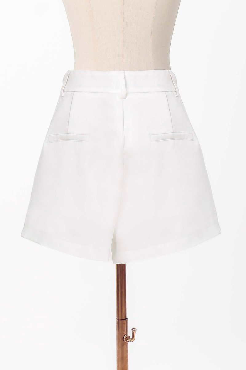Colene Co-ord Flare Shorts in White