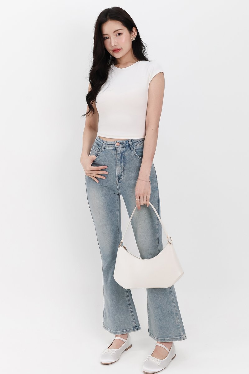 RESTOCKS | Fae Fit & Flare Denim Jeans in Light Wash