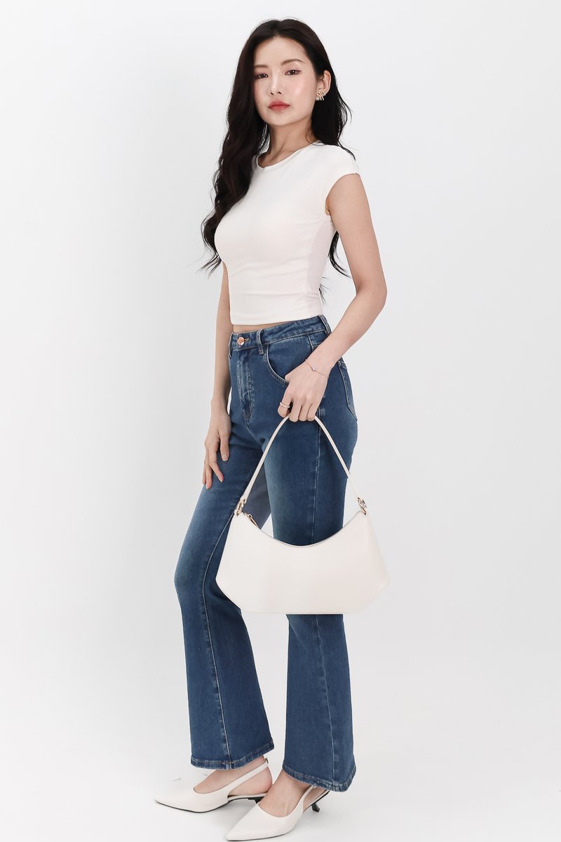 RESTOCKS | Fae Fit & Flare Denim Jeans in Dark Wash