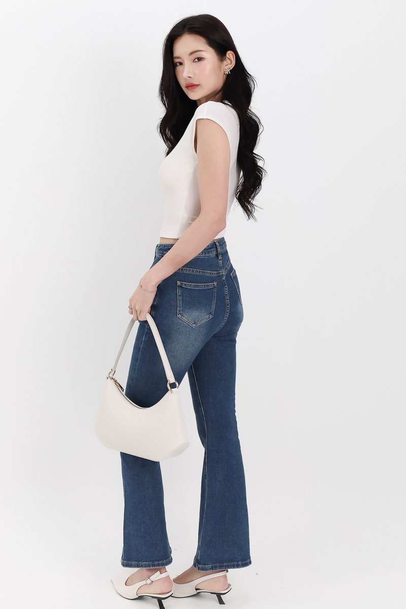 RESTOCKS | Fae Fit & Flare Denim Jeans in Dark Wash
