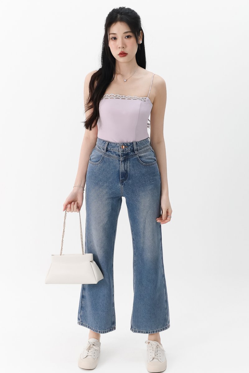 Lydia Lace Camisole Top in Lilac