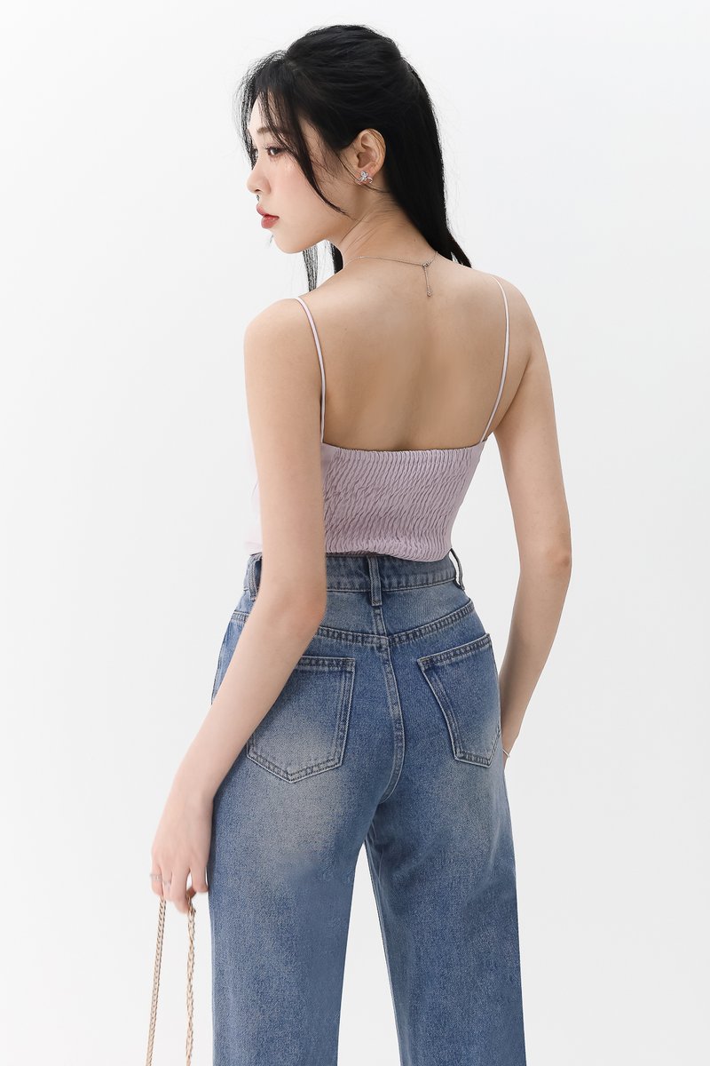 DEFECT | Lydia Lace Camisole Top in Lilac in XS