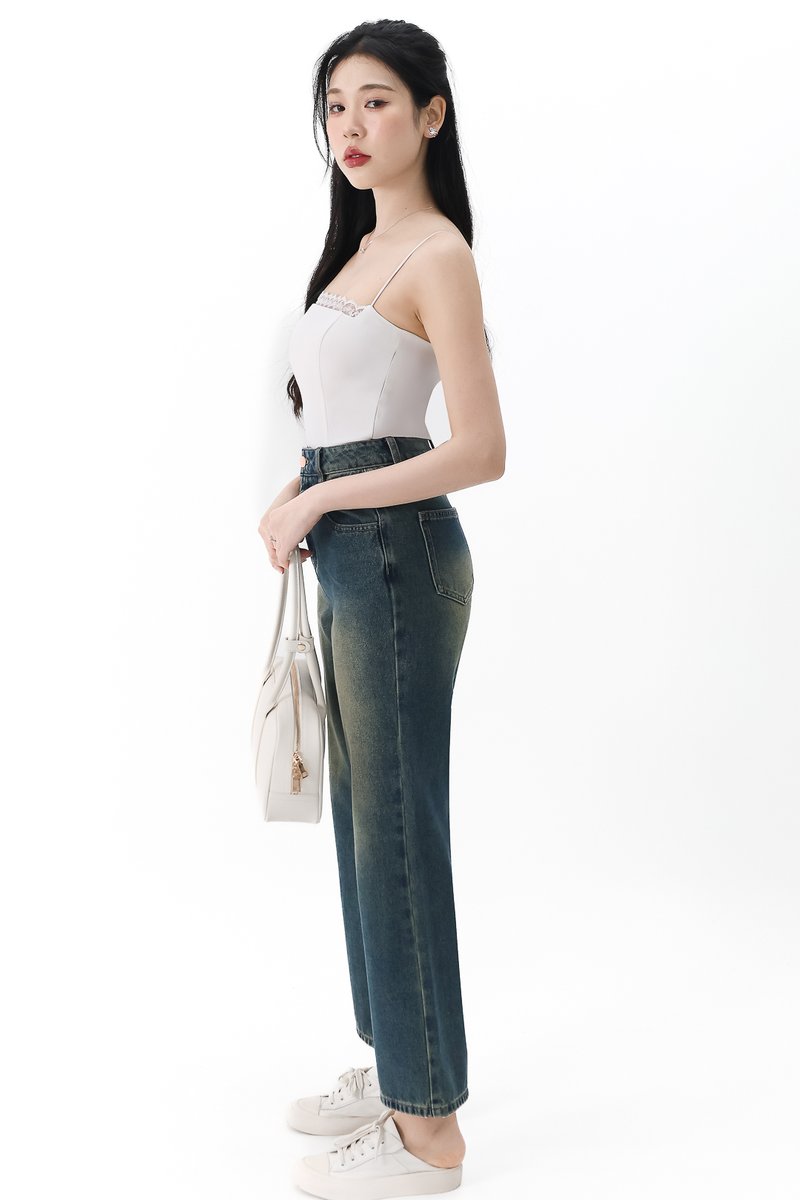Lydia Lace Camisole Top in White