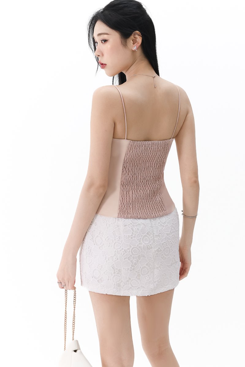 Lydia Lace Camisole Top in Blush Lydia Lace Camisole Top in Blush
