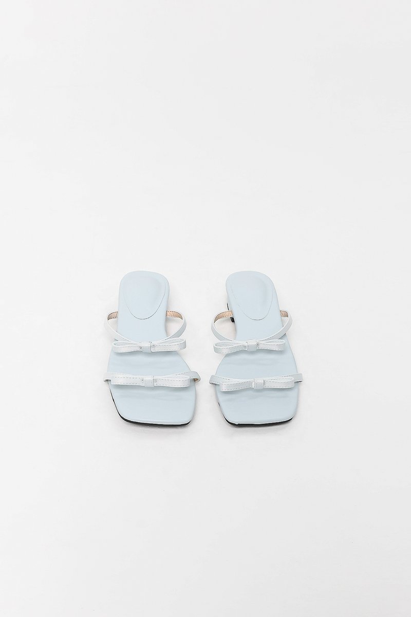DEFECT | Rara Ribbon Slip On Flats in Ice Blue in Size 37
