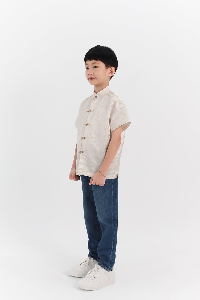 Boy Oriental Shirt in Champagne