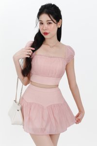 Odette Organza Co-ord Top in Pink Odette Organza Co-ord Top in Pink
