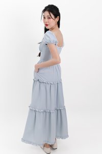 DEFECT | Sieralie Sleeved Midaxi in Light Blue in M