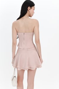 Charlie Co-ord 2-Way Top in Champagne Blush