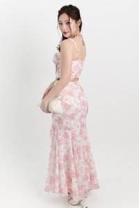 Fauna Floral Printed Co-ord Set in Pink Florals ( Regular Length )
