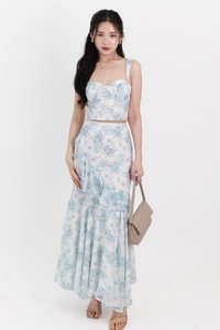 Fauna Floral Printed Co-ord Maxi Skirt in Blue Florals ( Regular Length ) Fauna Floral Printed Co-ord Maxi Skirt in Blue Florals ( Regular Length )