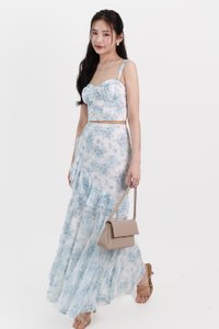 Fauna Floral Printed Co-ord Maxi Skirt in Blue Florals ( Regular Length ) Fauna Floral Printed Co-ord Maxi Skirt in Blue Florals ( Regular Length )