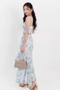 Fauna Floral Printed Co-ord Maxi Skirt in Blue Florals ( Regular Length ) Fauna Floral Printed Co-ord Maxi Skirt in Blue Florals ( Regular Length )