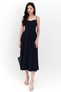 Theresa Trimmings Midaxi Dress in Midnight Theresa Trimmings Midaxi Dress in Midnight