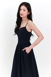Theresa Trimmings Midaxi Dress in Midnight Theresa Trimmings Midaxi Dress in Midnight