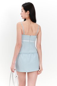 Tiari Tweed Co-ord Top in Tiffany Blue Tiari Tweed Co-ord Top in Tiffany Blue