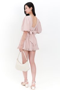 Lene Lace Trimming Co-ord Sleeve Top in Pastel Pink Lene Lace Trimming Co-ord Sleeve Top in Pastel Pink