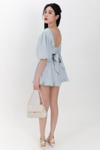 Lene Lace Trimming Co-ord Set in Ice Blue