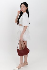 Lene Lace Trimming Co-ord Set in White