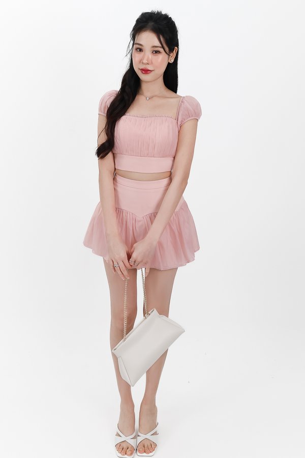 Odette Organza Co-ord Set in Pink