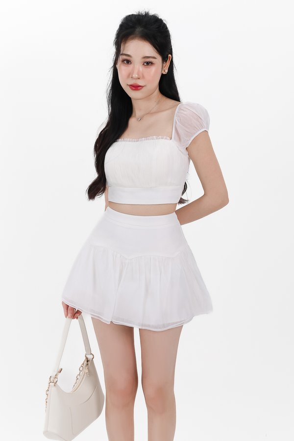 Odette Organza Co-ord Set in White