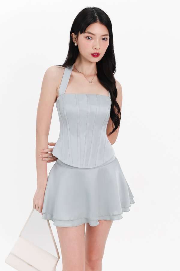 DEFECT | Charlie Co-ord Flare Skorts in Teal Blue in XS