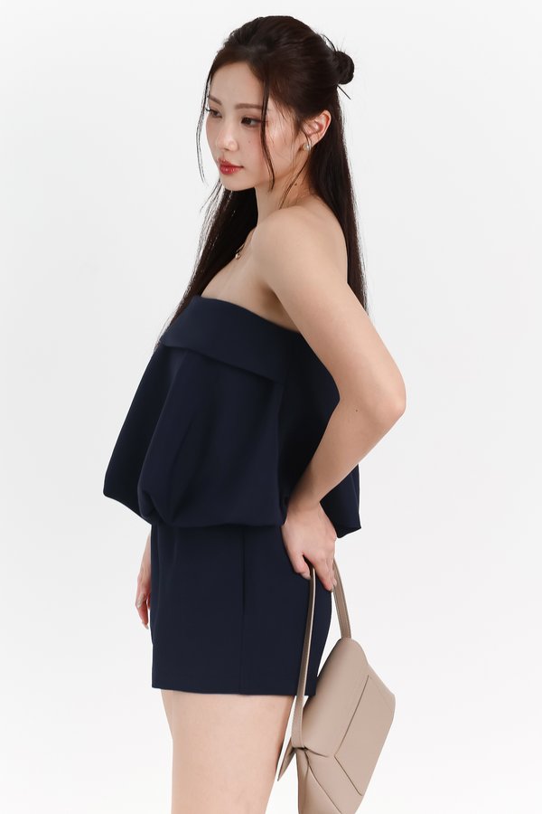 DEFECT | Bettie Bubble Tube Top in Midnight in S