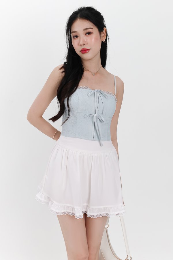 Lily Lace Top in Ice Blue