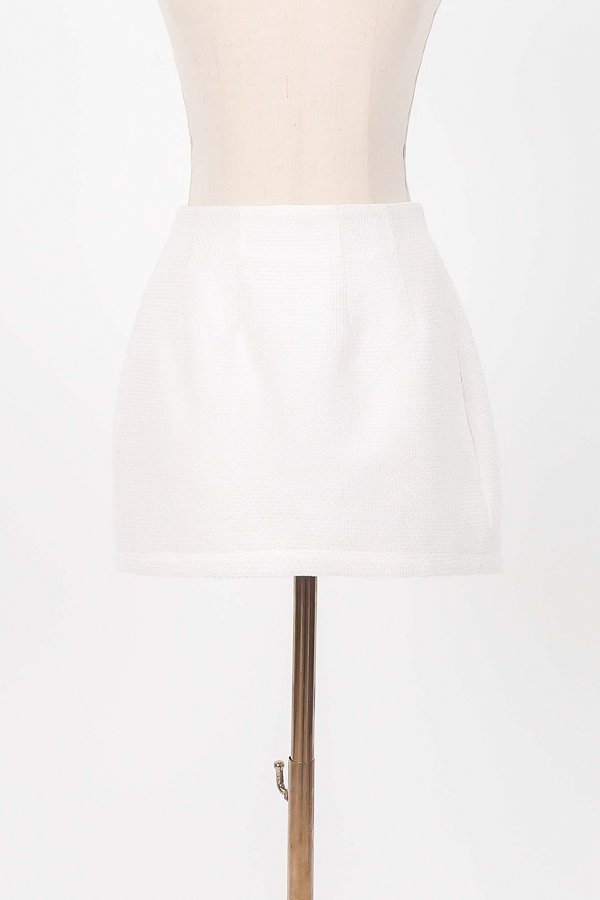 Tiari Tweed Co-ord Skorts in White