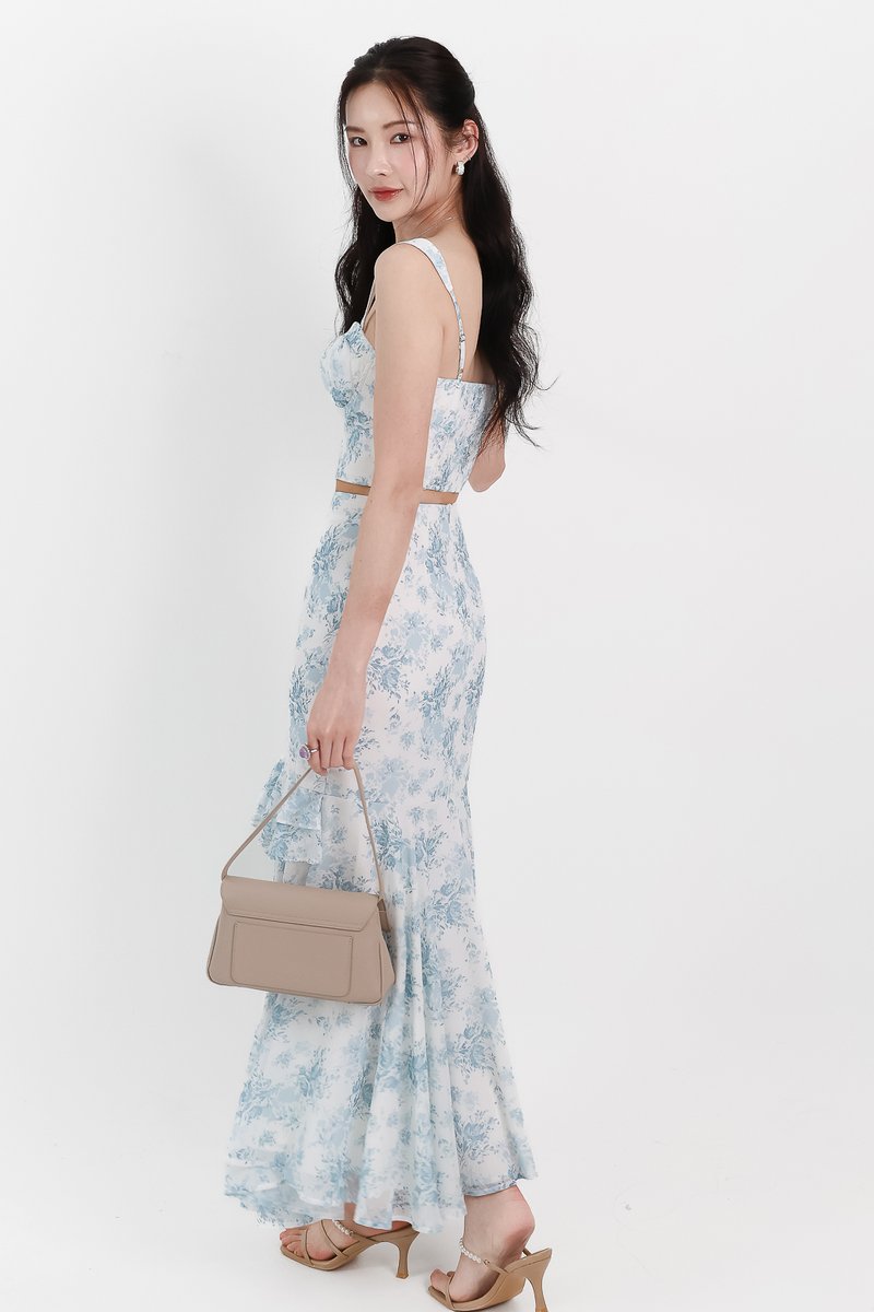 Fauna Floral Printed Co-ord Maxi Skirt in Blue Florals ( Regular Length ) Fauna Floral Printed Co-ord Maxi Skirt in Blue Florals ( Regular Length )