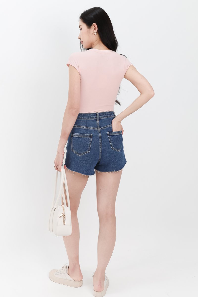 Daph Denim Shorts in Dark Wash
