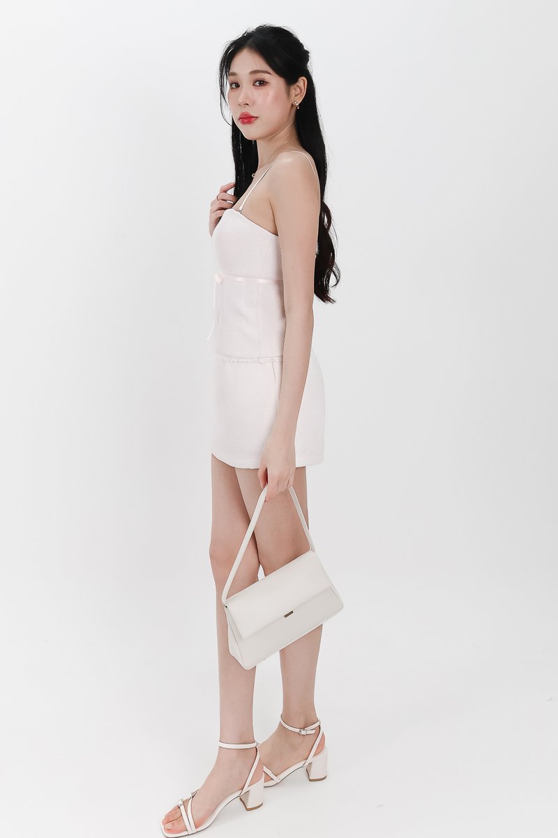 Tiari Tweed Co-ord Top in White