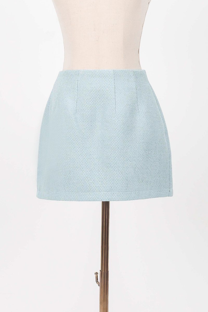 Tiari Tweed Co-ord Skorts in Tiffany Blue