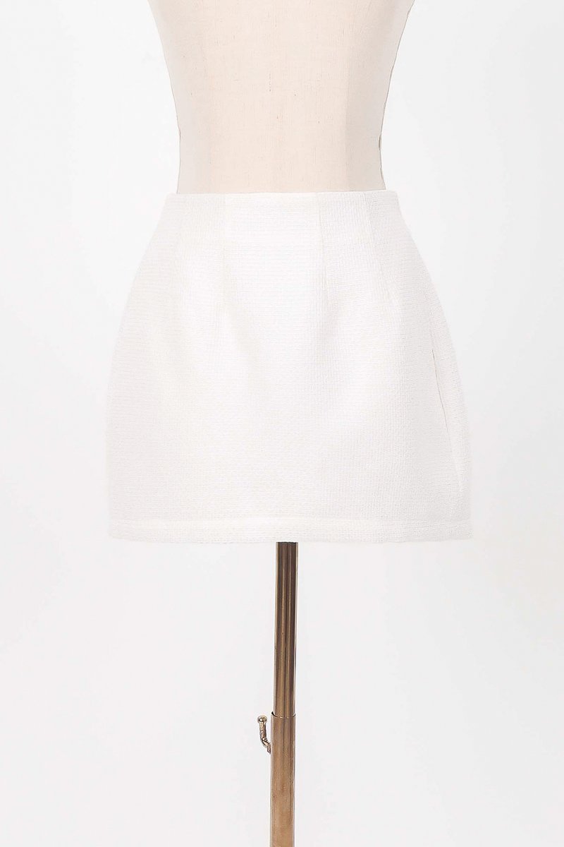 Tiari Tweed Co-ord Skorts in White Tiari Tweed Co-ord Skorts in White
