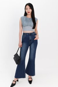 SALE EXCLUSIVE | Rei Ruched Top in Sea Blue SALE EXCLUSIVE | Rei Ruched Top in Sea Blue
