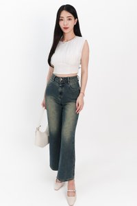 SALE EXCLUSIVE | Rei Ruched Top in White SALE EXCLUSIVE | Rei Ruched Top in White