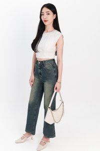 SALE EXCLUSIVE | Rei Ruched Top in White SALE EXCLUSIVE | Rei Ruched Top in White