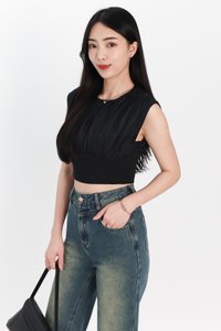 SALE EXCLUSIVE | Rei Ruched Top in Black SALE EXCLUSIVE | Rei Ruched Top in Black