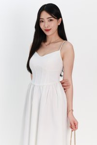 SALE EXCLUSIVE | Carlyn Corset-like Midaxi in White SALE EXCLUSIVE | Carlyn Corset-like Midaxi in White