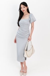 SALE EXCLUSIVE | Sophina Sleeved Midi in Teal Blue SALE EXCLUSIVE | Sophina Sleeved Midi in Teal Blue