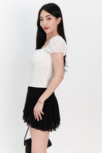 DEFECT | Sevyn Sleeved Top in White in S DEFECT | Sevyn Sleeved Top in White in S