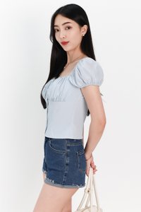 Sevyn Sleeved Top in Ice Blue Sevyn Sleeved Top in Ice Blue