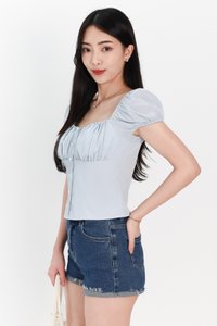 Sevyn Sleeved Top in Ice Blue Sevyn Sleeved Top in Ice Blue