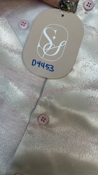 DEFECT | Boy Jacquard Boxy Shirt in Light Pink x Light Gold in 7Y