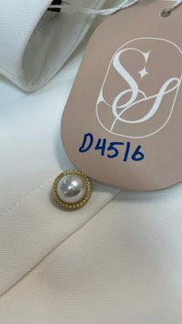 DEFECT | Pearine Pearl Button Down Midi in White in XXS