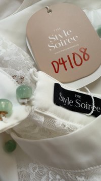 DEFECT | Lexi Lace Cheongsam Co-ord Top in White in XS DEFECT | Lexi Lace Cheongsam Co-ord Top in White in XS